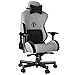 Anda Seat T-Pro 2 Chaise Gaming Tissu Pro - Fauteuil de Bureau Tissu Gris, Chaise Gamer Ergonomique avec Support Nuque et Coussin Lombaire, Fauteuil Gaming Confortable pour Bureau et Jeux Vidéo