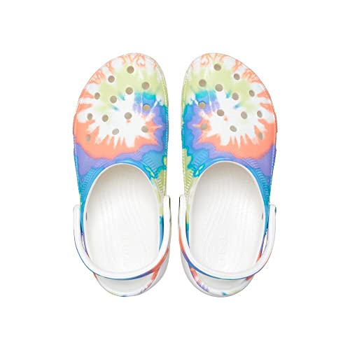 Image of Crocs Women's Classic Graphic PlatforClogs, PlatforShoes, Blue, 10 Women