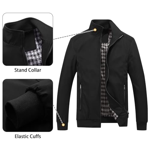 Lamgool Mens Lightweight Jackets Light Windbreaker Casual Flight Jackets Spring Fall Active Coat Outwear4