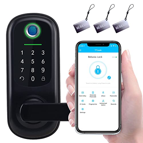 BEBASIA Serrure De Porte D'entrée Sans Clé, Serrure De Porte