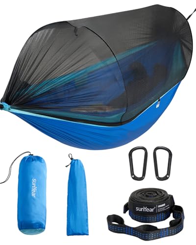 Image of Sunyear Camping Hammock with Spacious Net, Single /Double,Outdoor&Indoor