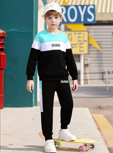 Boy Clothes Plant Camouflage Pants LA Letter Print Top Sweatsuit Fall Boys Outfits Set4