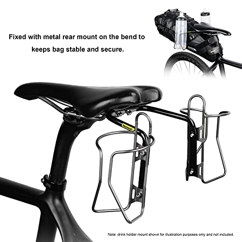Image of Rhinowalk Bike Seat Bag Stabilizer, Anti-Shake Design with Dual Water Bottle Cage Mounts, Fits Most Road & Mountain Bikes