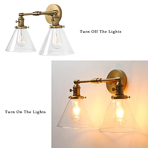 Phansthy FTY437T Double Sconce Antique Industrial Wall Sconce Light thumb #7