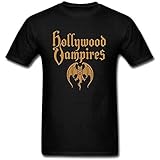 100 Cotton KAIZOD Men\'s Hollywood Vampires Band Hollywood Vampires T-Shirt