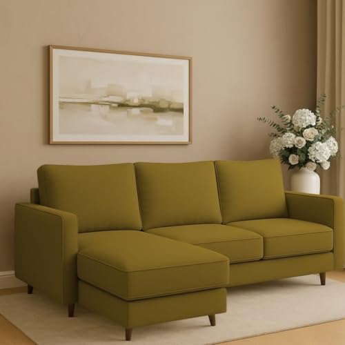 Image of The MM Furniture store Premium Fabric Sofa - Camel (4 Seater - LHS)