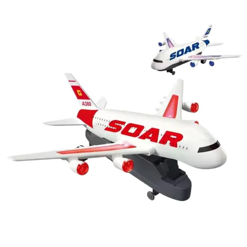 Led Aero Plane Toy Airplane Airbus with Light & Sound for Boys & Girls (2AA Batteries, Not Included) (Zero Aircraft)