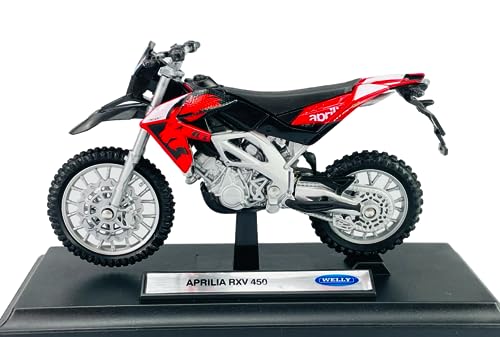 Welly 2006 Aprilia RXV 450 Red with Socket 1:18 1/18 Metal Model Motorcycle Die Cast New in Box