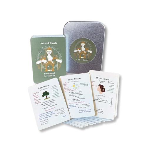 Lenormand Deck mit Bedeutungen Orakelkarten mit Worten deutsch
