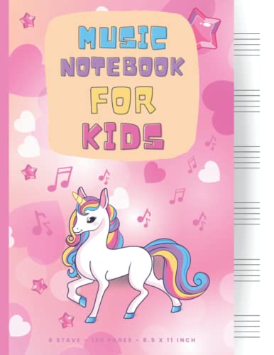 Music Notebook For Kids: Premium Blank Sheet Music Notebook, 6 st...