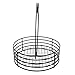 G.E.T. 4-31850 Black Round Stainless Steel Condiment Caddy Iron Teflon Coated Table Caddies Collection, Non Stick, 7.5