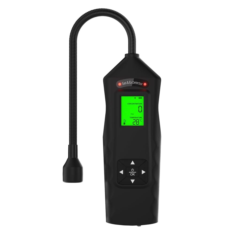 Jnchdghwa As Shown Combustible Gas Leak Detector Rechargeable Design With 17-Inch Flexible Probe For Detecting Gas Leaks In For Various Environments