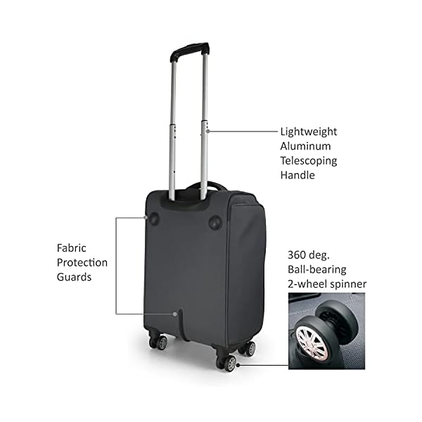Travolution Travel Garment Rack Luggage Carryon with Spinner Wheels