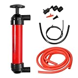 Rdxcv Car Siphon Fluid Transfer Pump, Multi-Use Manual Siphon Pumps for Gas Oil & Fluid Transfer, Portable Hand Inflation Pump Oil Extractor with Air Hose, Car Accessories