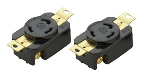 NEMA L6-30 Grounding Locking Receptacle, 30A 250V AC, 2 Pole 3 Wire, cUL Listed (5)