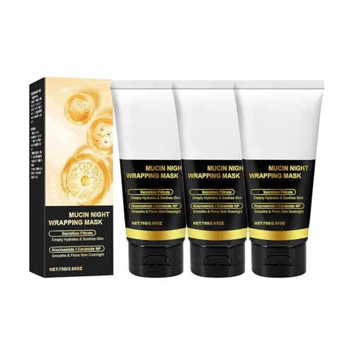 Máscara de envoltura nocturna, máscara facial de colágeno, hidrata profundamente y calma y reafirma la piel, hidrata la piel durante la noche, reduce la flacidez, las arrugas y las líneas finas (3)