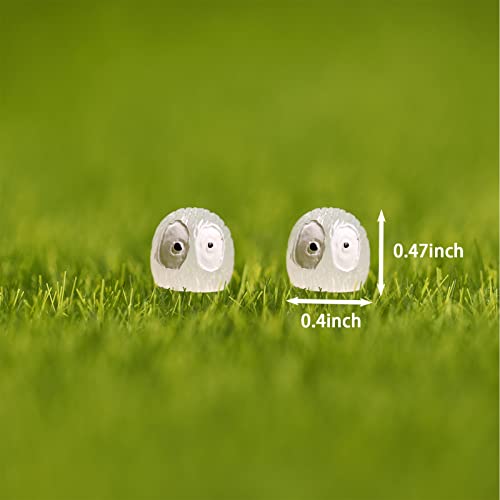 100Pcs Glow In The Dark Little Briquettes Elves Garden Miniatures Accessories Luminous Forest Elves Resin Fairy Garden Micro Landscape Doll Accessories For Gnomes Garden Outdoor Patio Lawn Yard Decor #TOP5