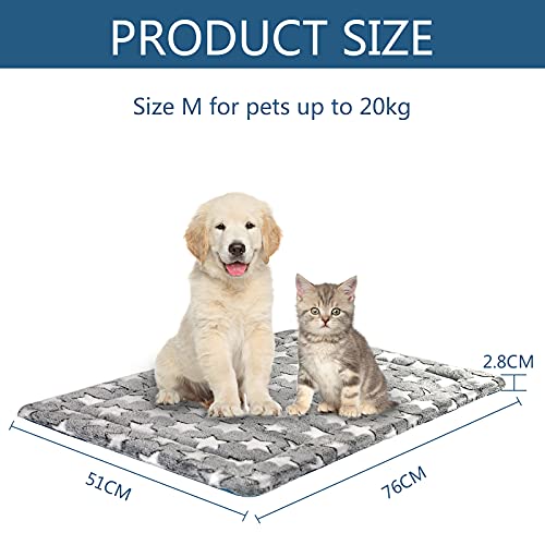 KROSER Hundebett mittelgroßer Waschbar 76x51cm, Hundedecke, Hundematte Sommer und Winter, Weiches Hundekissen für Mittlere Hunde bis zu 20 Kg