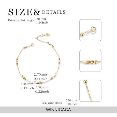 Image of WINNICACA 925 Sterling Silver Anklets for Women Adjustable Beaded Butterfly Opal Anklet Bracelet Foot Chains Jewelry Gifts for Women Beach Birthday Christmas Gift