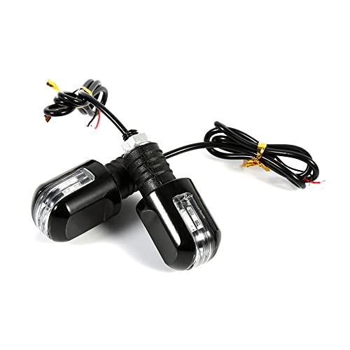 1 Par Universal Motocicletas Guidão Luz Indicadora De Direção Final 12V 15 LED Mini Luzes Indicadora