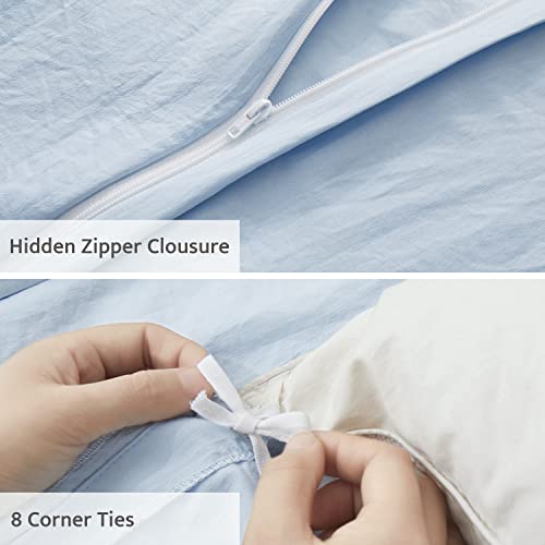 Funda edredón azul matrimonial 90x90 para renovar ropa de cama 5