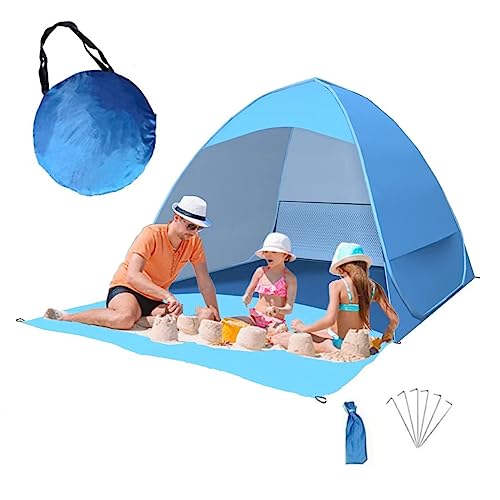 Pop Up Beach Tent for 3-5 Persons, Sun Shade UV Protection, 200x165x130cm