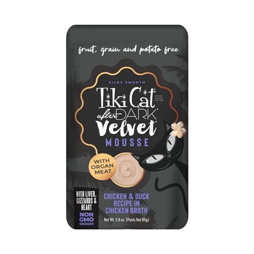 Tiki Cat After Dark Velvet Mousse Chicken & Duck, 2.8 oz. Pouch (Pack of 12)