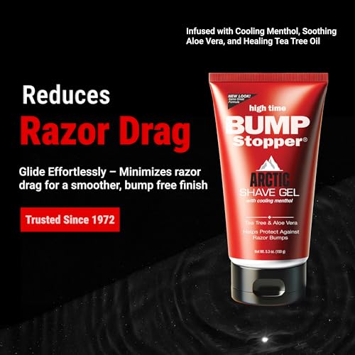 Bump Stopper Arctic Shaving Gel | Face Shave Gel with Menthol, Tea Tree & Aloe Vera | Relieves Razor Burn and Razor Bumps | for Sensitive Skin | 5.3 OZ - Image 3
