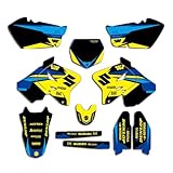 ENARUI Graphics Kit Stickers Decals for 2001-2012 Suzuki RM 125 250 RM125 RM250 and Free Custom Number