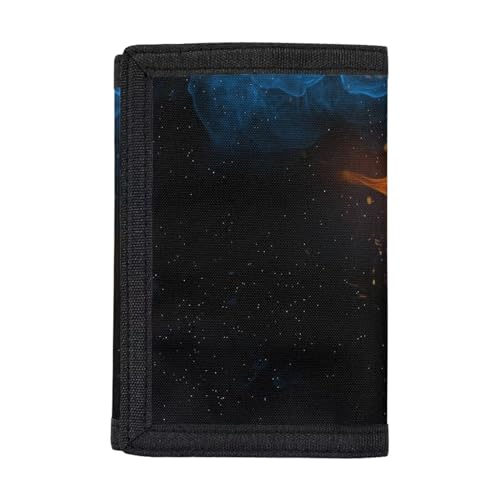 Basketball Fire Print Wallet ID Cards, Credit Cards, Coins, Cash Holder Purses for Boy2