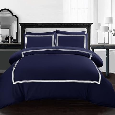 AR Ware Navy Double Duvet Cover Set Cover