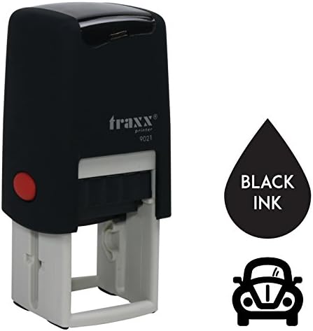 Traxx 9021 Loyalty Card Self Inking Rubber Stamp Business Cafe Coffee Shop *A Black Coffee Bean Design*