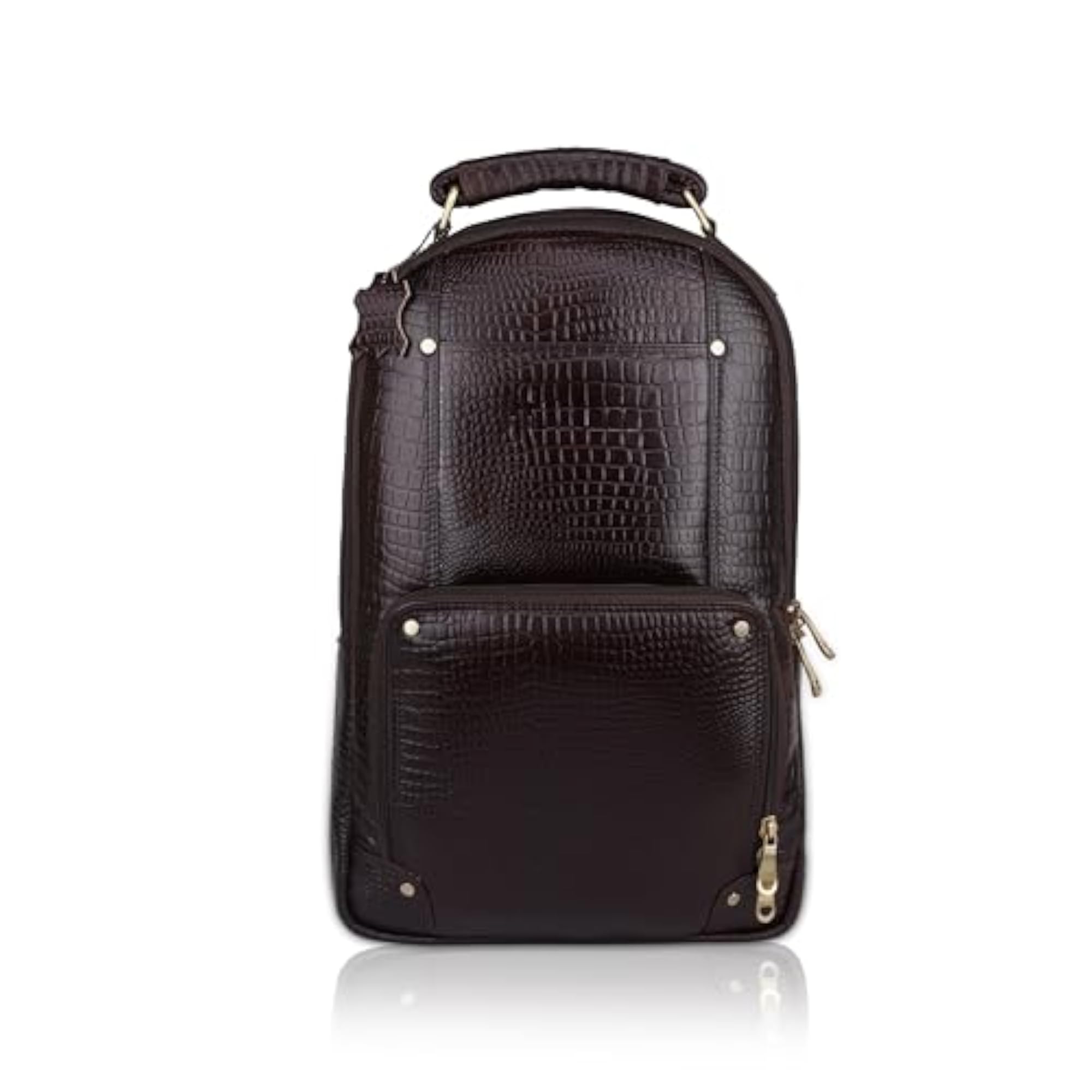 Genuine Leather Backpack Laptop Bag for Professional Use