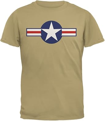 WWII Army Air Force Insignia Mens T Shirt Tan LG