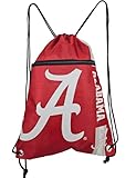 FOCO Alabama NCAA Drawstring Backpack with Zippered Pocket — Officially Licensed, Cordura Nylon