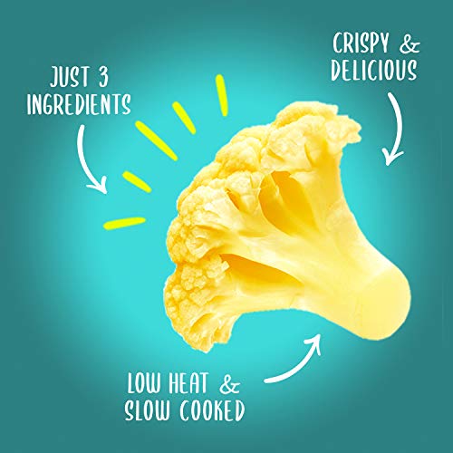 Keto Chips Low Carb Cauliflower Bites - 5g net carbs Cauliflower Chips Healthy Snacks for Kids and Adults (Sea Salt) Low Sugar Snacks Gluten free Vegan Paleo Atkins Food No Sugar Added Snack (4 Packs)
