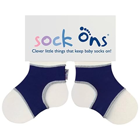 Sock Ons Clever Little Things That Keep Baby Navy Blue - 0-6 Months Cover