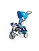 QPLAY PL Ociotrends 120T Triciclo Ranger Azul Acolchado con Bolso Y Capota 73X48X98 CM, Bebés Unisex