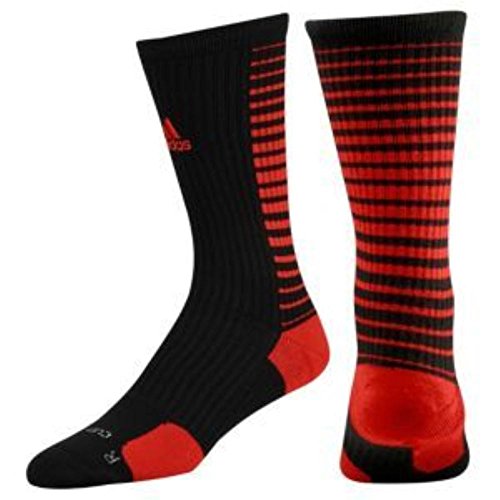 Adidas Team Speed Vertical Basketball Socks Large (Fits Men 9.5-12) Black, Red