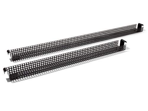 Modulor Kabelkanal für Tischgestell E2, 9,5 x 5,0 x 132,0 cm, Schwarz | Kabelführung für den Schreibtisch aus pulverbeschichtetem Stahl für E2 Tischgestelle; Kabelhalterung inklusive Schrauben