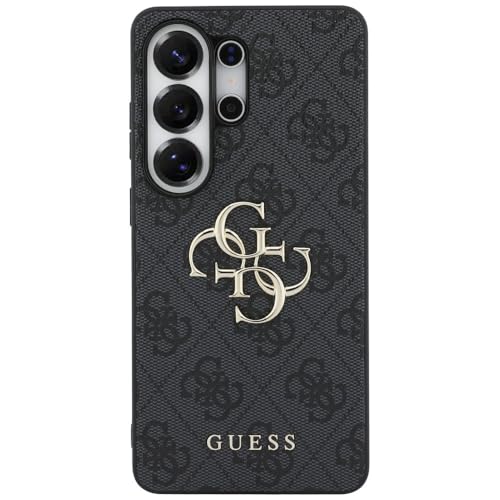 Image of CG MOBILE Guess [Official Licensed], Protective Case Designed for Galaxy S26 Ultra (2026) | 4G PU Case with Big 4G Metal Logo & Classic Logo - Black