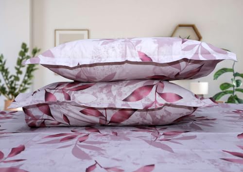 Image of Super Bedzz by Prihaal Decor Cotton Double Size Bedsheet with 2 Pillow Cover Size:108x108 (Pink 5) bedsheet for Double Bed, Cotton Double bedsheet, Suitable for Bedroom, Gift Set