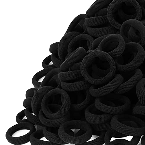 120 PCS Baby Hair Ties, Elastic Hair Bands Toddlers Hair Ties Black
