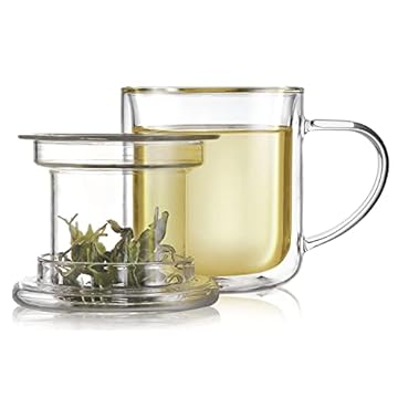 glass double walled tea infuser
