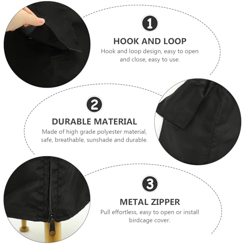 Image of Bird Cage Cover Light Blocking Protector for Parrots Breathable High-Grade Windproof and Rainproof for Indoor Use