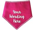 Spoilt Rotten Pets Pink Any Wording Of Your Choice Custom Dog Bandana, Scarf For Dogs & Cats (S3 Medium Dogs, Labs, Staffies & Springers)