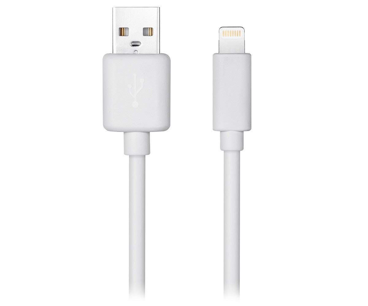 ZoookGadgets Fashion ZT-AIC2M Apple Licensed iphone Charging Cable made of ABS with High-Strength Connectors (1.8 Meter) Apple White