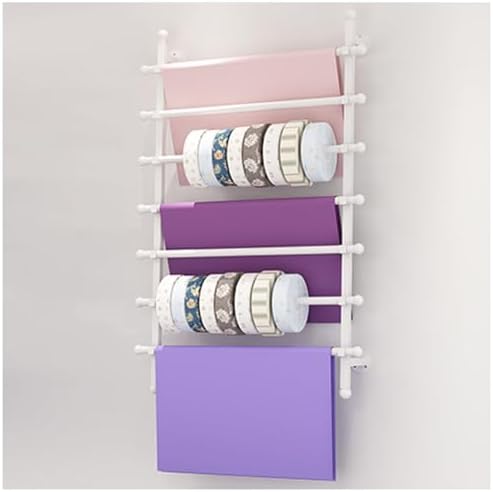 Multifunctional Wall-Mounted Organizer Rack for Scarves, Ties, Belts, Towels, and Wrapping Paper - Space-Saving Storage Solution for Retail Stores and Home Use，White 100x120CM