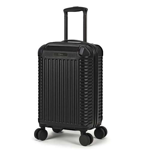 World Traveler Dejuno Abrams 20-Inch Carry-On Lightweight Hardside Spinner Luggage - Black