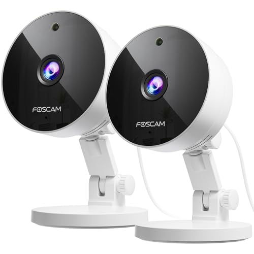 FOSCAM 3K 5MP Security Camera Indoor, 2.4g & 5g WiFi Magnetic Mini Dog/Cat/Pet/Baby Camera, Smart Motion Detection, 20X Zoom, 2-Way Audio, Night...